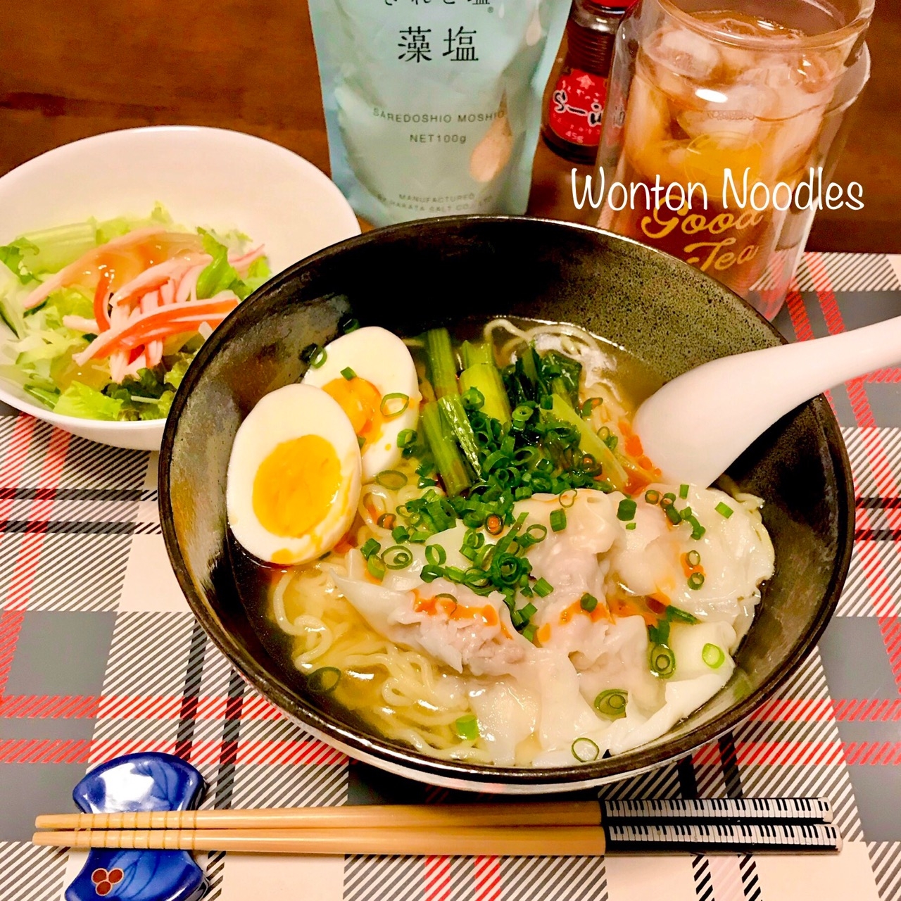 自作ワンタンでワンタン麺 Eatpick